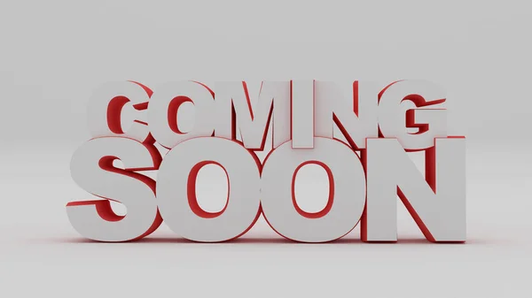 Coming soon message 3D rendering — Stock Photo, Image