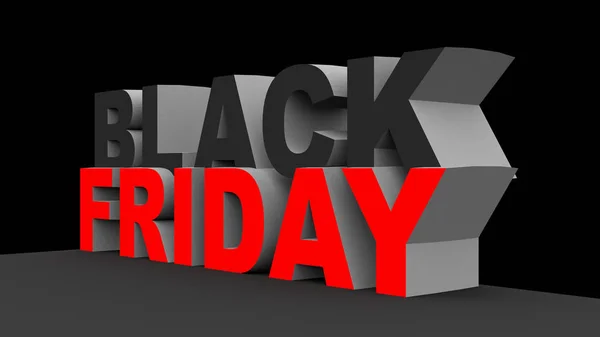 Black friday 3d illustration — Stock Photo, Image