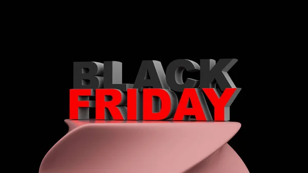 Black friday 3d illustration — Stock Photo, Image