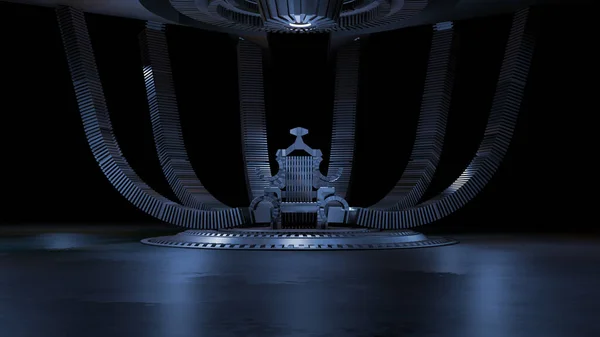 Sci Throne Room Rendering — 스톡 사진