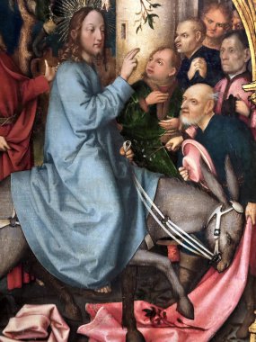 Sanat Tarihi Müzesi, Kunsthistorisches Müzesi Hans Holbein the Elder. Dominik sunağının Predella 'sı. Kudüs 'e zafer girişi. 1501 numara. Viyana. Avusturya.