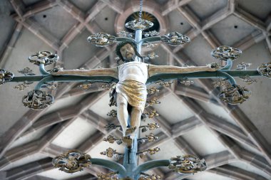 Aziz Sebaldus Kilisesi. Çarmıha gerilmiş İsa. Çarmıha gerilme. Nuremberg. Almanya.