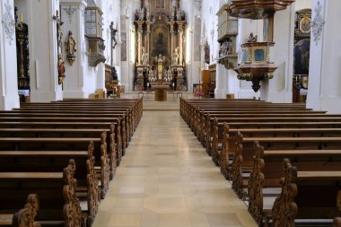 Aşağı Bakan Katedrali Kilisesi. Regensburg 'de. Almanya.