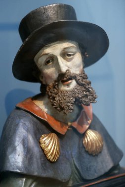 Alman Müzesi. Compostela 'dan Aziz James. 17. yüzyıl. Limewood 'da. Nuremberg. Almanya.