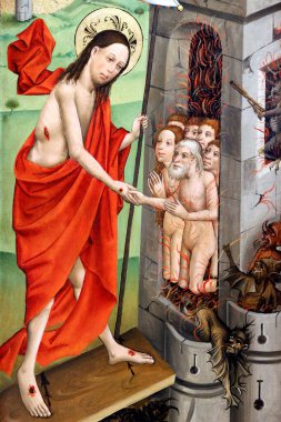 Güzel Sanatlar Müzesi. Limbo 'ya inin. 15. yüzyıl. Lyon. Fransa.