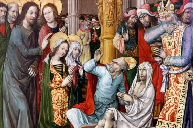 Güzel Sanatlar Müzesi. Jacquelin de Montlucon 'dan Lazarus' un yükselişi. 15. yüzyıl. Tuval üzerine yağ. Lyon. Fransa.