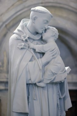 Vezelay 'li Benedictine Manastırı. Padua 'lı Aziz Anthony. Vezelay. Fransa.