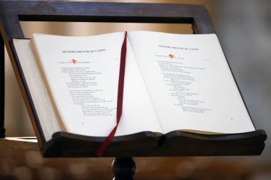 Vezelay 'li Benedictine Manastırı. Açık öğretim görevlisi. Vezelay. Fransa.