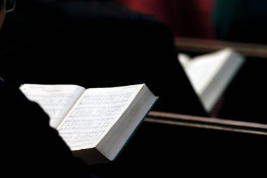 Protestan kilisesi. Alleluia, Protestan bir övgü ve ibadet kitabı. Paris mi? Fransa.