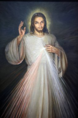 Padua 'lı Aziz Anthony Bazilikası. Kutsal kalp ve ilahi merhamet. Yüce İsa aşkına! Sana güvenim tam. Padua. İtalya.