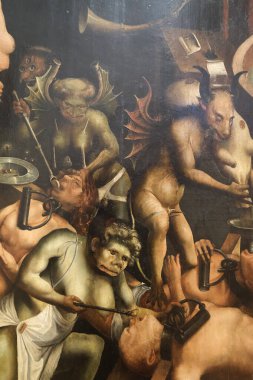 Ulusal Antik Sanat Müzesi. Son hüküm. Hadi oradan. Ayrıntılar. Bilinmeyen usta. 16. yüzyıl. Meşe panelindeki yağ.