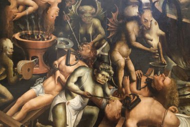 Ulusal Antik Sanat Müzesi. Son hüküm. Hadi oradan. Ayrıntılar. Bilinmeyen usta. 16. yüzyıl. Meşe panelindeki yağ.