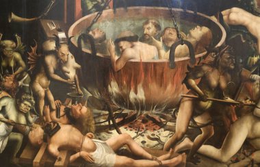 Ulusal Antik Sanat Müzesi. Son hüküm. Hadi oradan. Ayrıntılar. Bilinmeyen usta. 16. yüzyıl. Meşe panelindeki yağ.