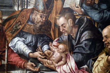 Ulusal Antik Sanat Müzesi. İsa 'nın sünneti. 16. yüzyıl. Meşe üzerine yağ paneli..