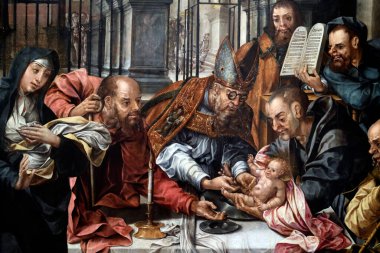 Ulusal Antik Sanat Müzesi. İsa 'nın sünneti. 16. yüzyıl. Meşe üzerine yağ paneli..