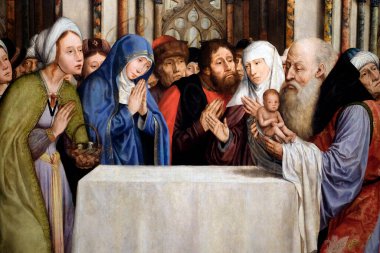 Ulusal Antik Sanat Müzesi. İsa 'nın tapınakta sunumu. Quentin Metsy. 16. yüzyıl. Meşe üzerine yağ paneli..