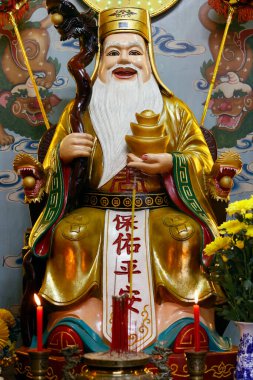 Quan De Mieu Taoist Tapınağı. Taoist tanrı: Phuoc Dük Chanh. Bir Giang Eyaleti. Mekong Delta, Vietnam.