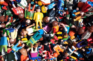 Bit pazarı. Satılık oyuncak oyuncaklar. Fransa.