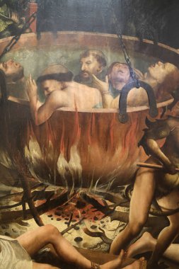 Ulusal Antik Sanat Müzesi. Son hüküm. Hadi oradan. Ayrıntılar. Bilinmeyen usta. 16. yüzyıl. Meşe panelindeki yağ.