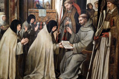 Ulusal Antik Sanat Müzesi. Assisi 'li Aziz Clare' in mesleği. Jorge Fonso. 16. yüzyıl. Meşe kaplamalı yağ. Lizbon. Portekiz.