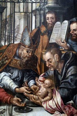 Ulusal Antik Sanat Müzesi. İsa 'nın sünneti. 16. yüzyıl. Meşe üzerine yağ paneli..