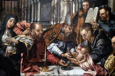 Ulusal Antik Sanat Müzesi. İsa 'nın sünneti. 16. yüzyıl. Meşe üzerine yağ paneli..