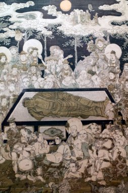 Doğu Müzesi. Nehan 'e' nin Budist töreni. Buda 'nın ölümünün anısına. Lizbon. Portekiz.