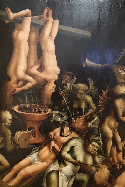 Ulusal Antik Sanat Müzesi. Son hüküm. Hadi oradan. Ayrıntılar. Bilinmeyen usta. 16. yüzyıl. Meşe panelindeki yağ.