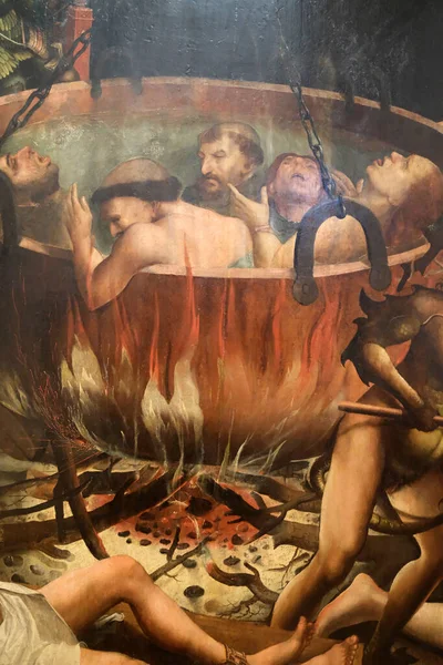 Ulusal Antik Sanat Müzesi. Son hüküm. Hadi oradan. Ayrıntılar. Bilinmeyen usta. 16. yüzyıl. Meşe panelindeki yağ.