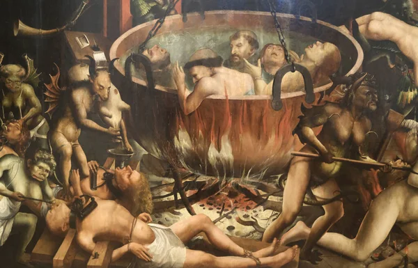 Ulusal Antik Sanat Müzesi. Son hüküm. Hadi oradan. Ayrıntılar. Bilinmeyen usta. 16. yüzyıl. Meşe panelindeki yağ.