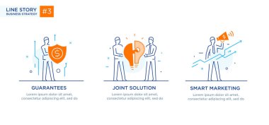 İllüstrasyonlar kavramı işadamları ile kümesi. İş akışı, büyüme, grafik. İş geliştirme, kilometre taşları. Doğrusal illüstrasyon simgeler infographics. Açılış sayfası sitesi baskı poster