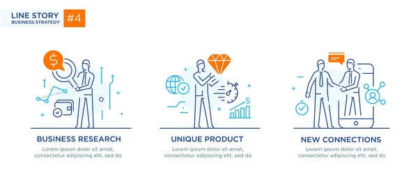 İllüstrasyonlar kavramı işadamları ile kümesi. İş akışı, büyüme, grafik. İş geliştirme, kilometre taşları. Doğrusal illüstrasyon simgeler infographics. Açılış sayfası sitesi baskı poster