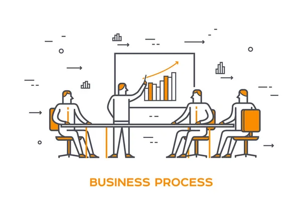 Pictogram illustratie Business 03 Business proces — Stockvector