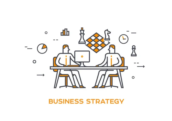 Icon ilustração Negócios 0b Estratégia de equipe —  Vetores de Stock