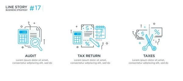 Set Van Illustraties Concept Met Business Concept Workflow Groei Grafieken — Stockvector