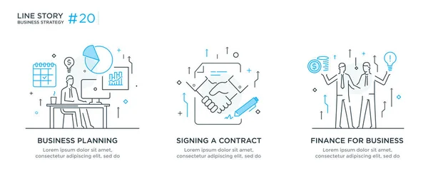 İş konsepti ile illüstrasyon seti. Çalışma akışı, büyüme, grafikler. İş geliştirme, kilometre taşları, başlangıç. doğrusal illüstrasyon Simgesi bilgi grafikleri. İniş sayfası baskı posteri. Çizgi