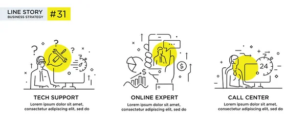 ビジネスコンセプトのイラストコンセプトのセット。ワークフロー、成長、グラフィック。ビジネス開発、マイルストーン、スタートアップ。線形イラストアイコンインフォグラフィック。ランディングページサイトのポスター。線 — ストックベクタ