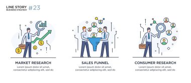 İllüstrasyonlar kavramı işadamları ile kümesi. İş akışı, büyüme, grafik. İş geliştirme, kilometre taşları. Doğrusal illüstrasyon simgeler infographics. Açılış sayfası sitesi baskı poster