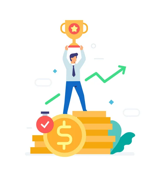 Earnings withdrawal of funds icon, illustration. User interface, social media.Flat illustration Icons infographics. Landing page site print poster. — Stock Vector