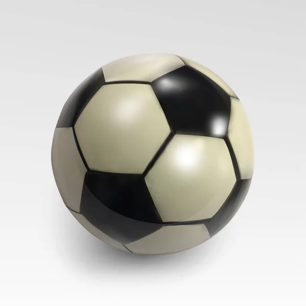 Alto pallone da calcio realistico dettagliato . — Vettoriale Stock