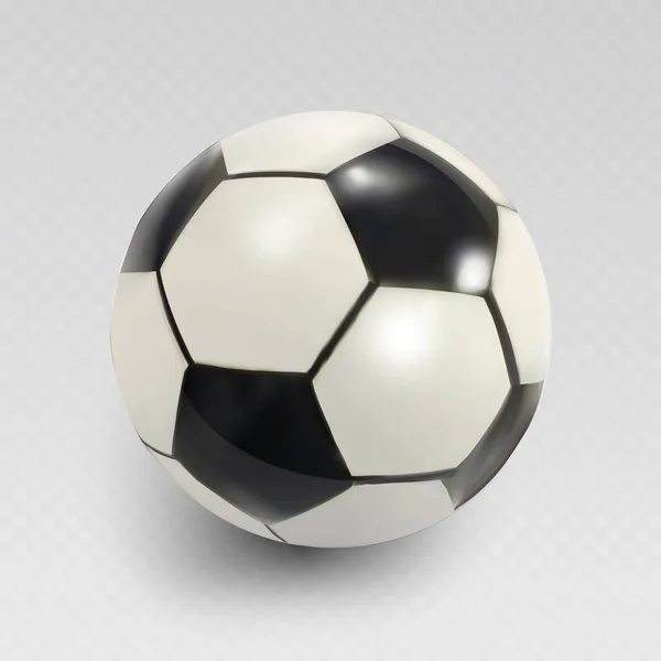 Υψηλής λεπτομερείς ποδόσφαιρο ρεαλιστική μπάλα. — Διανυσματικό Αρχείο