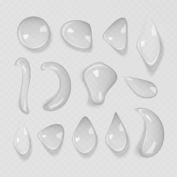 Transparant water gel drop set. Vector Eps 10. Vectorbeelden