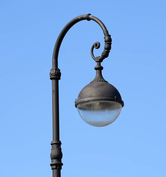 Lâmpada Única Lâmpada Rua Luz Cidade — Fotografia de Stock