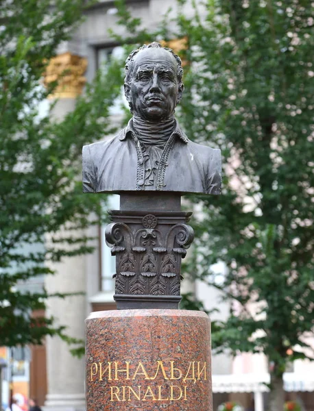 Mimar Rinaldi Anıtı Novo Manegniy Meydanı Petersburg Rusya Ağustos 2018 — Stok fotoğraf