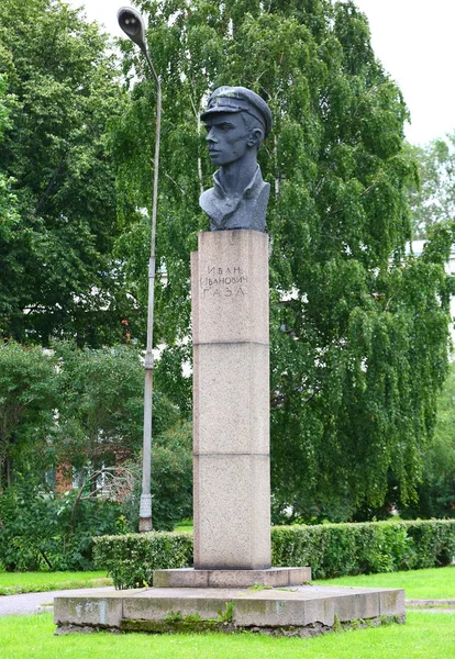 Monumento Ivan Gasa Prospekt Stachek San Petersburgo Rusia Agosto 2018 — Foto de Stock