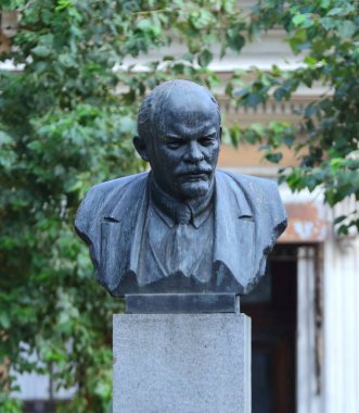 Lenin, Kamennoostrovsky umudu, Saint-Petersburg, Rusya Ekim 2018 Anıtı