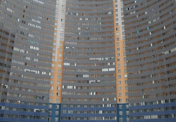 Fachada Edificio Apartamentos Nerchinskaya Ulitsa San Petersburgo Rusia Enero 2019 — Foto de Stock