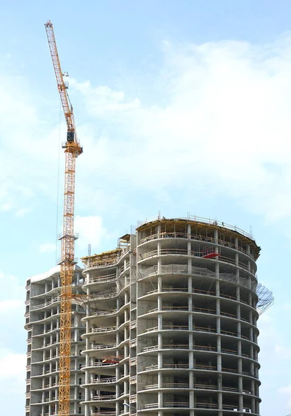 Construcción Edificios Residenciales Dalnevostochny Prospect San Petersburgo Rusia Junio 2020 — Foto de Stock