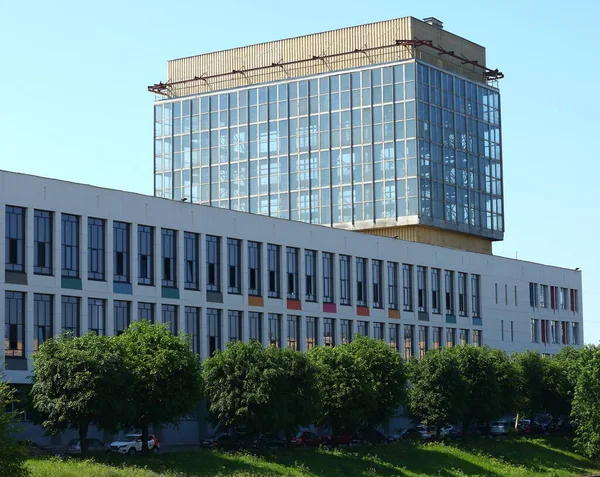 Bürogebäude Aus Glas Und Beton Nowotscherkassk Prospekt Sankt Petersburg Russland — Stockfoto
