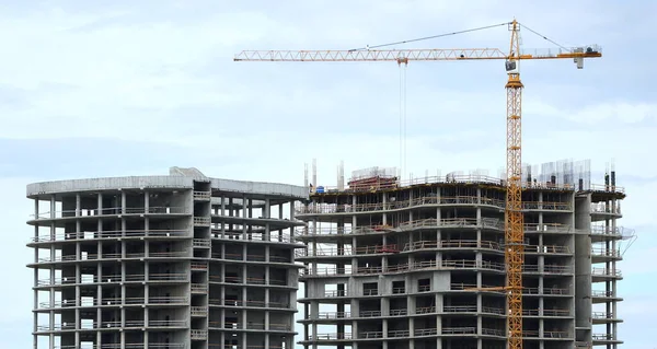 Residential building construction, Dalnevostochny prospect, Saint Petersburg, Russia July 2020